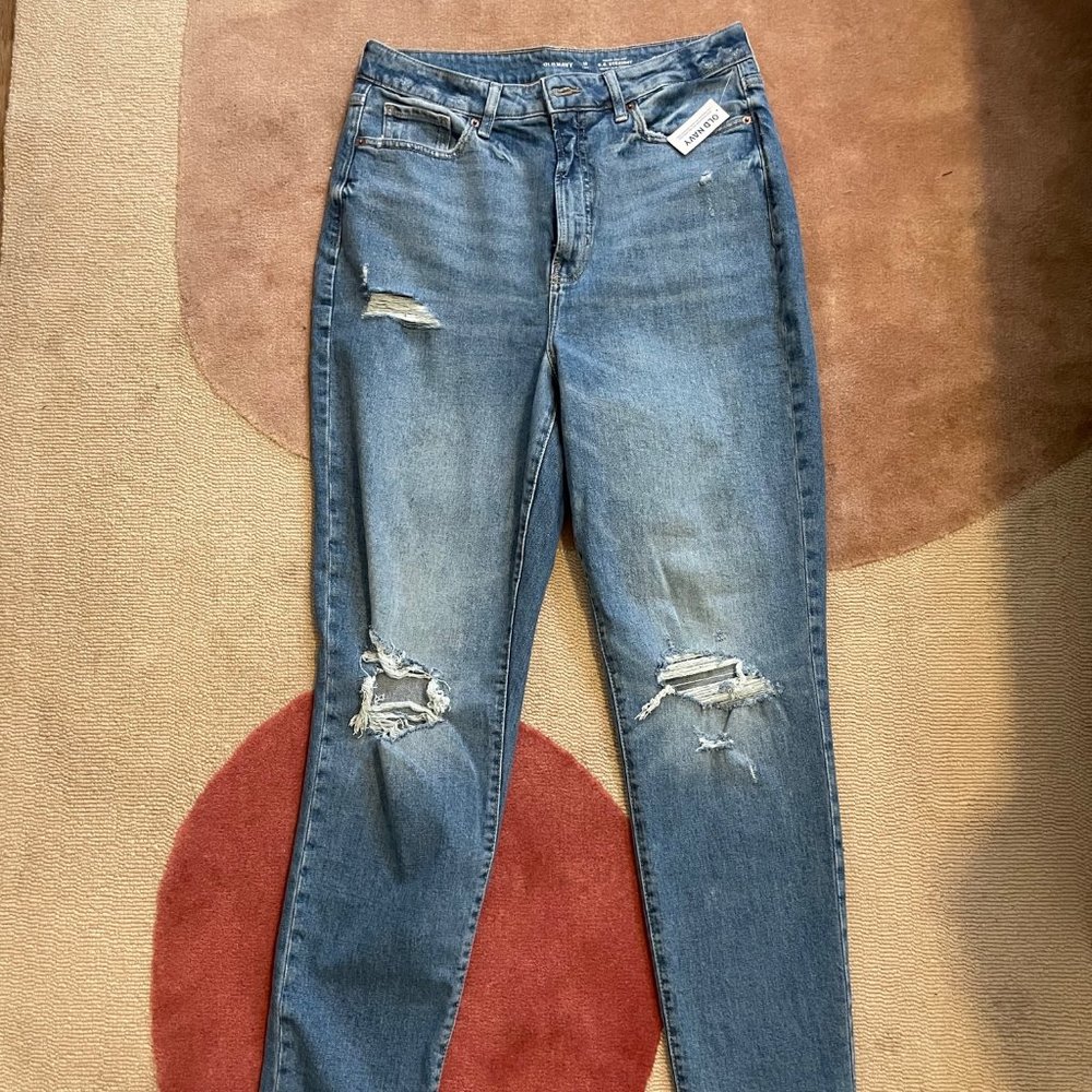 Old Navy - Distressed Loose Fit Jeans Size 12 Tall